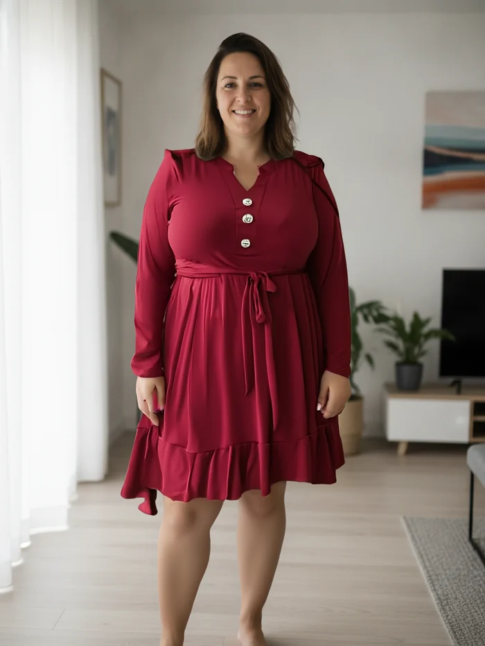 Après l’essayage virtuel — robe portée sur la photo