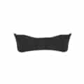 Soutien gorge bandeau Dana noir, un soutien-gorge noir sans bretelles avec une fermeture à fermoir sur le devant, comportant plusieurs attaches à crochets et à œillets. Mode Grande taille