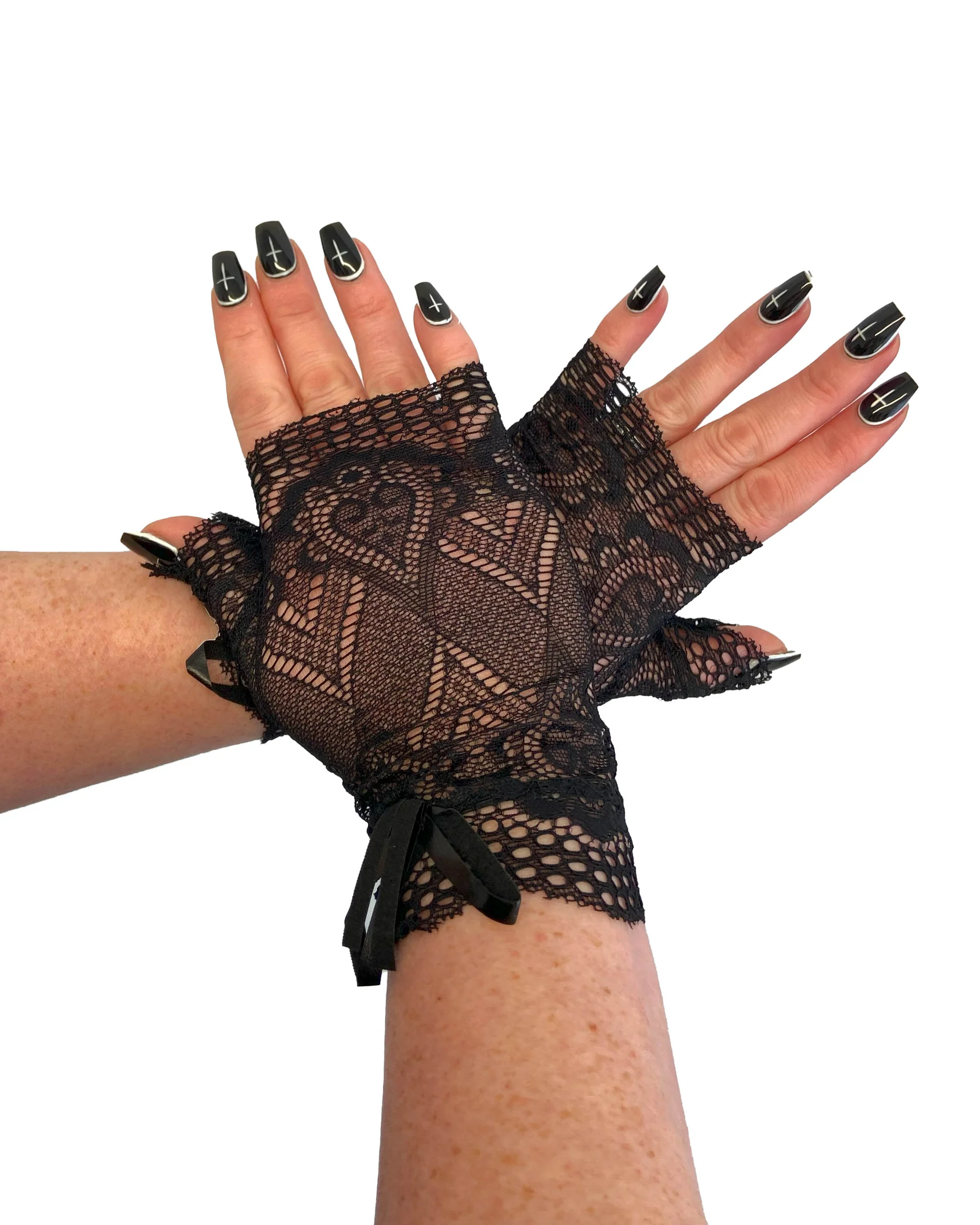 Mitaines dentelle avec nœud grande taille – Fashion Curvy Shop