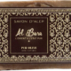 Le Savon d'Alep Al Bara - Pur Olive 200g est présenté dans un emballage orné de brun et d'or et porte la mention "100% olive, 100% naturel". Mode Grande taille