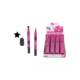 Eye liner et tatoo étoile 2 en 1 : Stylos eye-liner tampons roses en forme d'étoile, dont un stylo non capsulé, présentés avec une boîte de présentation contenant plusieurs stylos emballés. Mode Grande taille