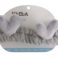 Bandeau de serviettes grises ultra-absorbantes, Bonnet Serviette Cheveux Ultra-Absorbant, comportant deux oreilles en forme de cœur et présenté sur une carte de support de marque. Mode Grande taille