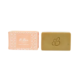 Deux tablettes de Savon d'Alep Parfumé 100g Fleur d'Oranger - Al Bara : l'une emballée dans un papier rose à motifs, l'autre déballée avec un motif en relief. Mode Grande taille