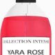 Un flacon vaporisateur rose labellisé "Parfum d'intérieur Yara rose - Collection Intense - 250ml. Mode Grande taille