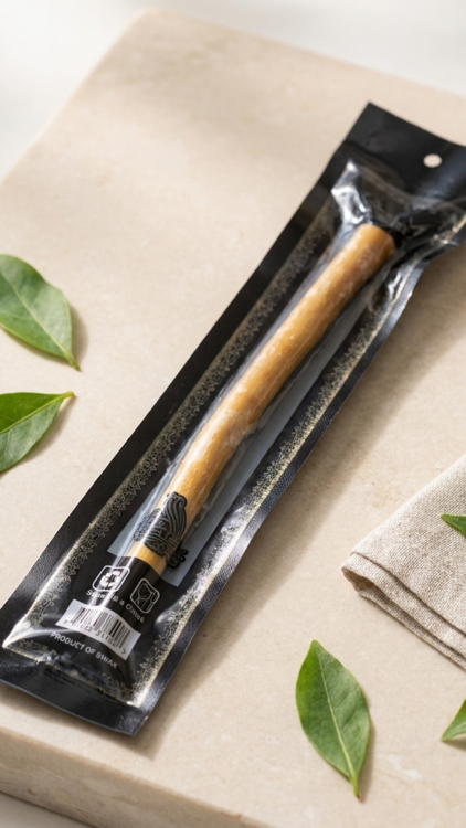 Bâton de Siwak Miswak naturel Al-Nafisah 12 cm en Salvadora persica emballé sous vide