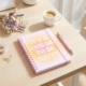 Carnet à spirale pastel It's a good day to be happy avec stylo assorti