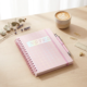 Carnet à spirale rose quadrillé Notes holographique avec stylo rose assorti