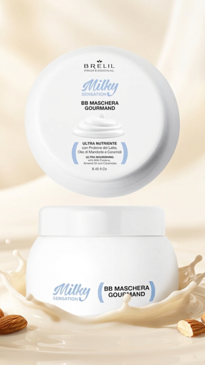 Masque capillaire nourrissant Brelil Milky Sensation BB Mask 250 ml aux protéines de lait