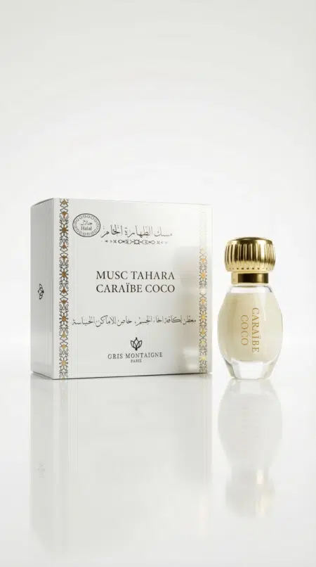 Musc Tahara parfumé Caraïbe Coco 12 ml Gris Montaigne flacon