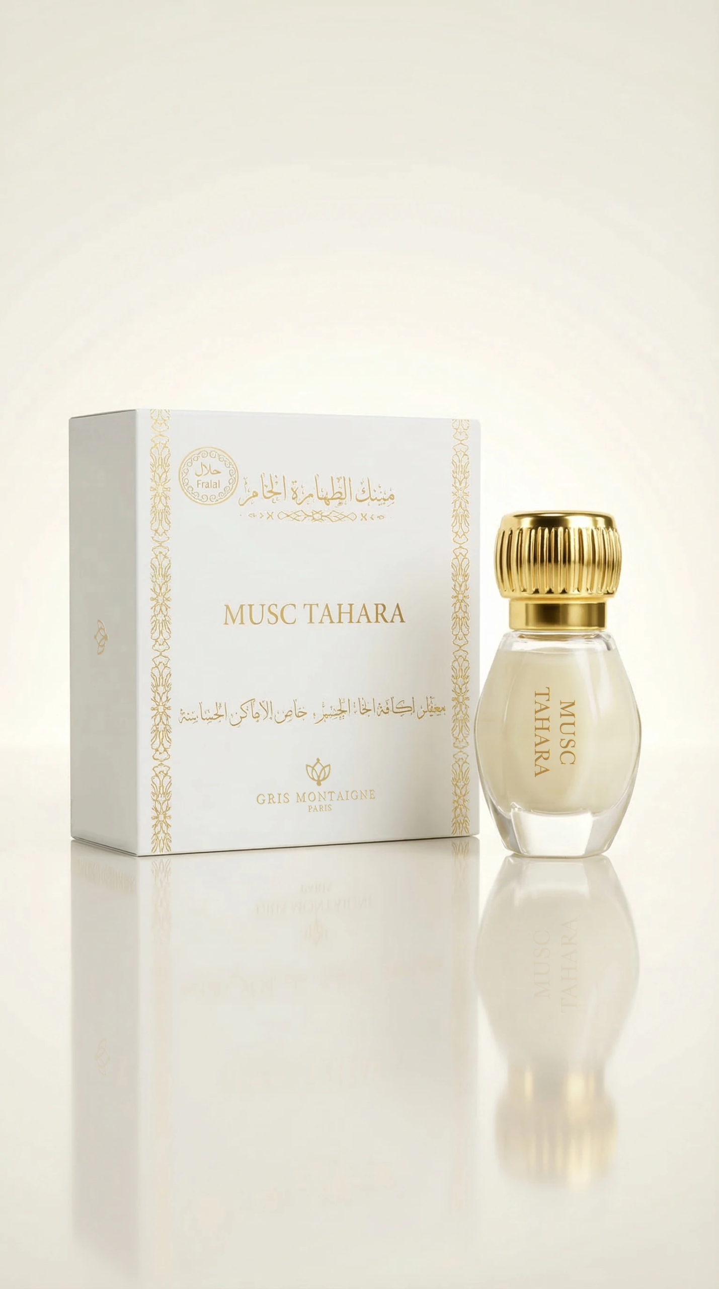 Musc Tahara parfumé Nature 12 ml Gris Montaigne flacon