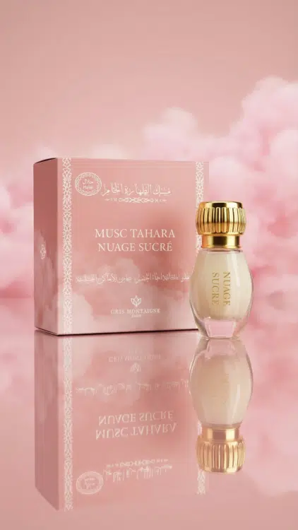 Musc Tahara parfumé Nuage Sucré 12 ml Gris Montaigne flacon