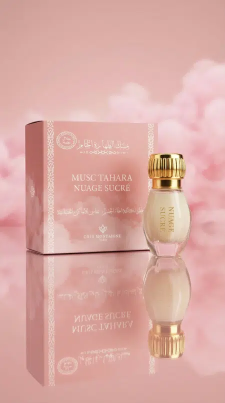 Musc Tahara parfumé Nuage Sucré 12 ml Gris Montaigne flacon