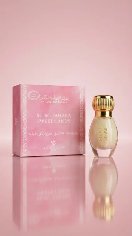Musc Tahara parfumé Sweet Candy 12 ml Gris Montaigne flacon