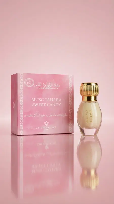 Musc Tahara parfumé Sweet Candy 12 ml Gris Montaigne flacon