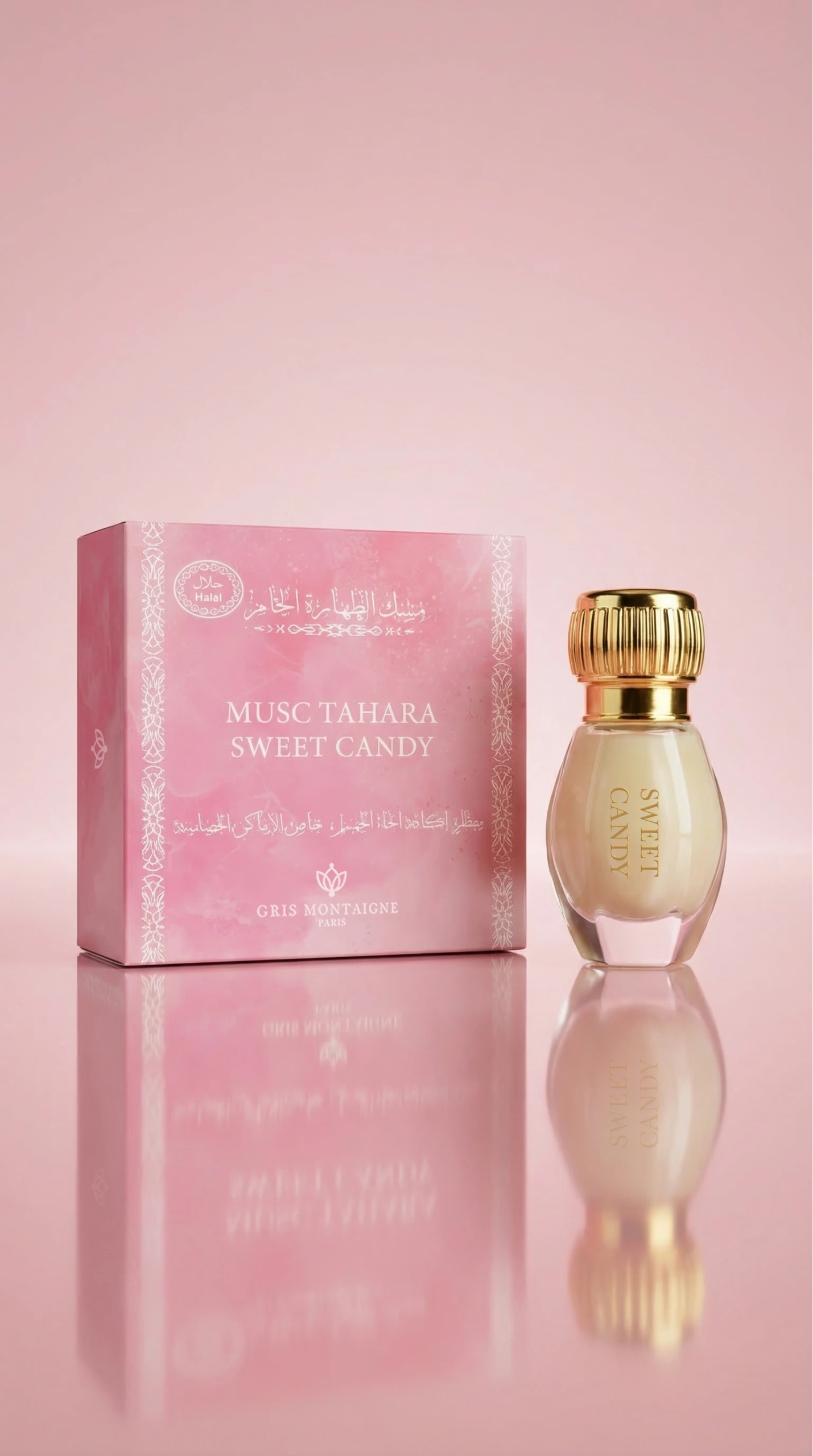 Musc Tahara parfumé Sweet Candy 12 ml Gris Montaigne flacon