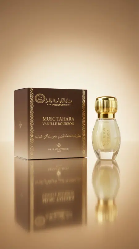 Musc Tahara parfumé Vanille Bourbon 12 ml Gris Montaigne flacon