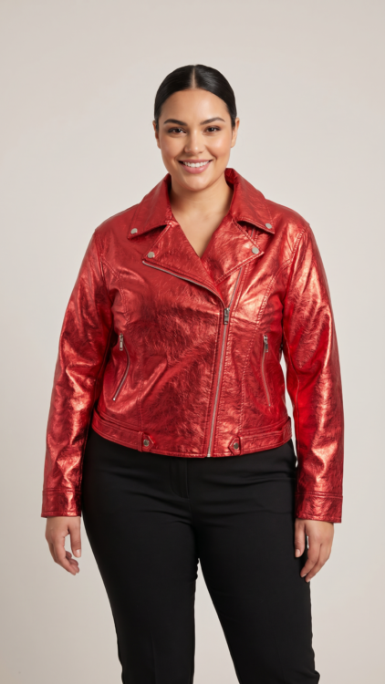 Perfecto brillant grande taille rouge 2W Paris