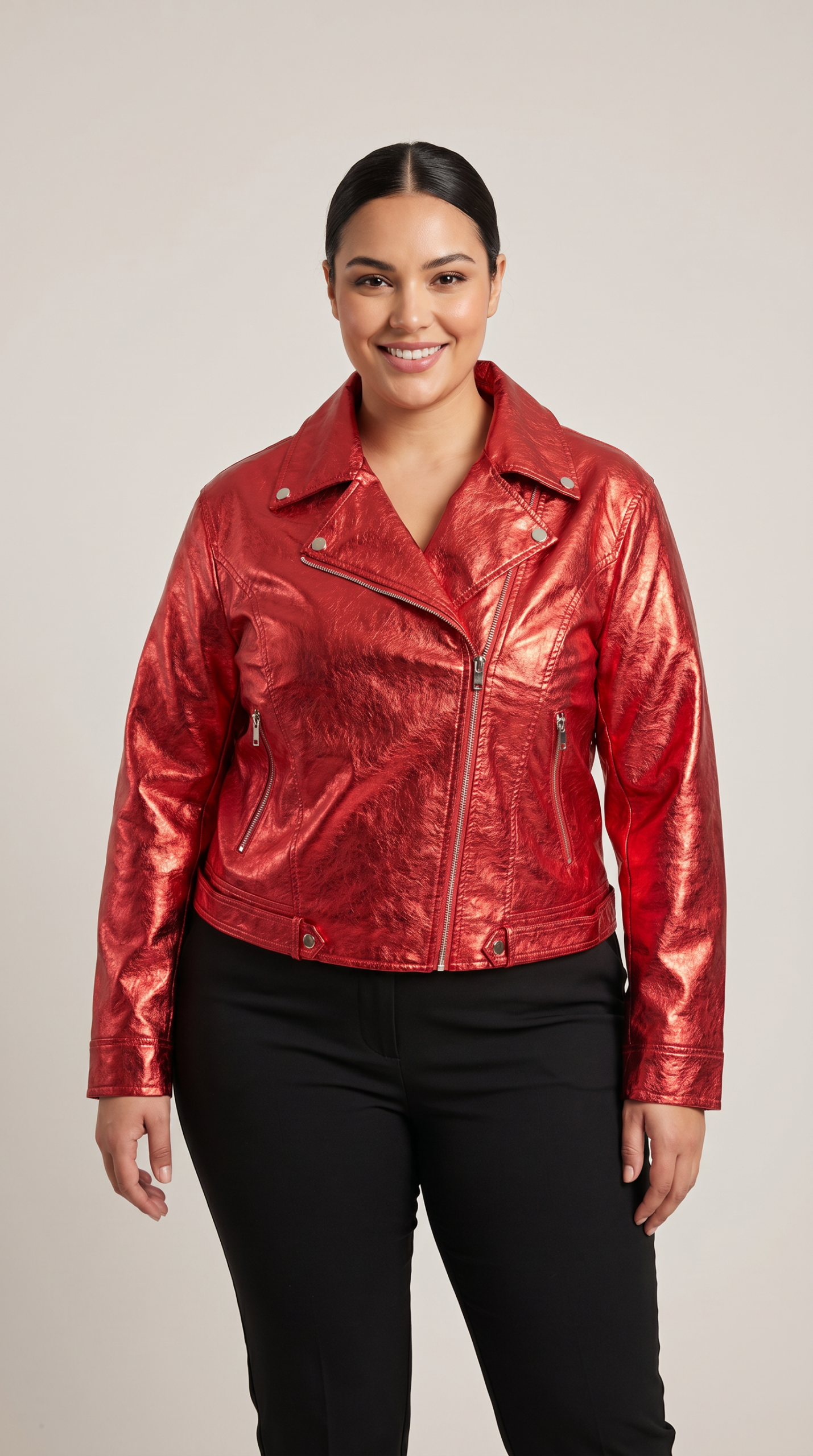 Perfecto brillant grande taille rouge 2W Paris