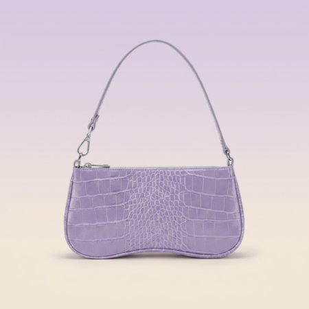 Sac à main JW PEI Eva bandoulière violet lilas effet croco
