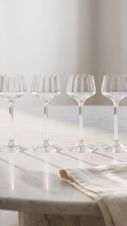 Lot de 6 verres à liqueur Bernadotte Georg Jensen en cristal sans plomb 4 cl