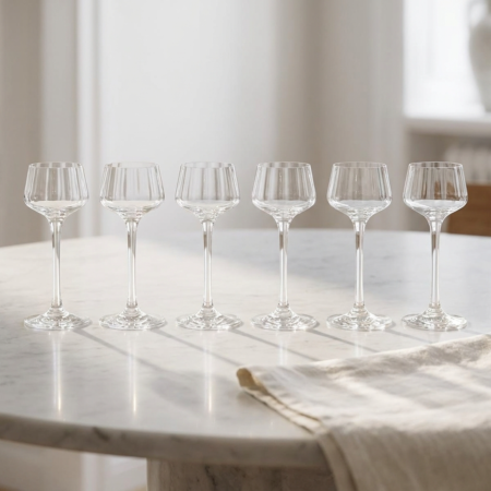 Lot de 6 verres à liqueur Bernadotte Georg Jensen en cristal sans plomb 4 cl