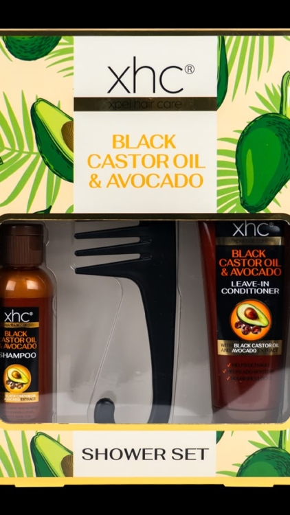Coffret Shampoing, Après-Shampoing et Peigne Huile de Ricin & Avocat — coffret shampoing huile de ricin avocat