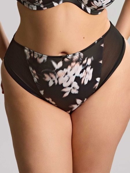 Culotte haute grande taille Bliss de Sculptresse noir à imprimé floral flou