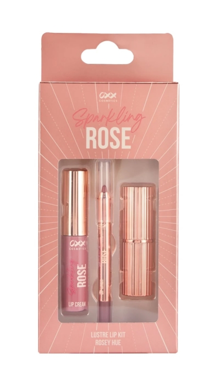 Kit Lèvres Sparkling Rose - OXX Cosmetics — kit lèvres rose maquillage