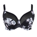 Soutien-gorge grande taille Bliss de Sculptresse noir à imprimé floral flou