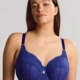 Soutien-gorge grande taille Entice de Sculptresse en dentelle stretch bleu indigo