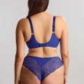 Soutien-gorge grande taille Entice de Sculptresse en dentelle stretch bleu indigo