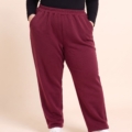 Pantalon grande taille en matière sweat, taille élastiquée, taille unique jusqu'au 54/56