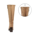 Bottes Aneta Gabylou beiges : zip arrière et soufflet d'aisance +3 cm