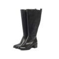Paire de bottes en cuir Houston Gabylou noires, talon 6 cm