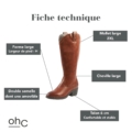 Fiche technique des bottes santiag mollets larges 2XL Grapes OHC