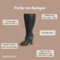 Fiche technique des bottes mollets larges vario 3XL/4XL Manon Gabylou