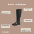 Fiche technique des bottes mollets larges 2XL Mélania Gabylou