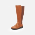 Bottes mollets larges 2XL Guiomar Gabylou camel, vue de trois quarts