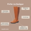 Fiche technique des bottes mollets larges 2XL Guiomar Gabylou