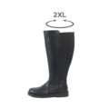 Bottes mollets larges 2XL Guiomar Gabylou noires, panneau élastique dorsal