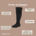 Fiche technique des bottes mollets larges 3XL Sandra Gabylou