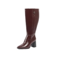 Bottes mollets larges Aneta Gabylou bordeaux vernies, talon 9 cm
