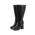 Bottes mollets larges Manon Gabylou noir croco