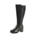 Bottes mollets larges XL Pomelo OHC noires, zip à anneau et talon 6 cm