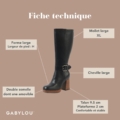 Fiche technique des bottes mollets larges XL Nina Gabylou