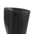 Dos des bottes Nina Gabylou noires avec zip et panneau élastique