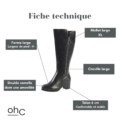 Fiche technique des bottes mollets larges XL Pomelo OHC
