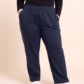 Pantalon grande taille en matière sweat, taille élastiquée, taille unique jusqu'au 54/56
