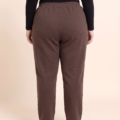 Pantalon grande taille en matière sweat, taille élastiquée, taille unique jusqu'au 54/56
